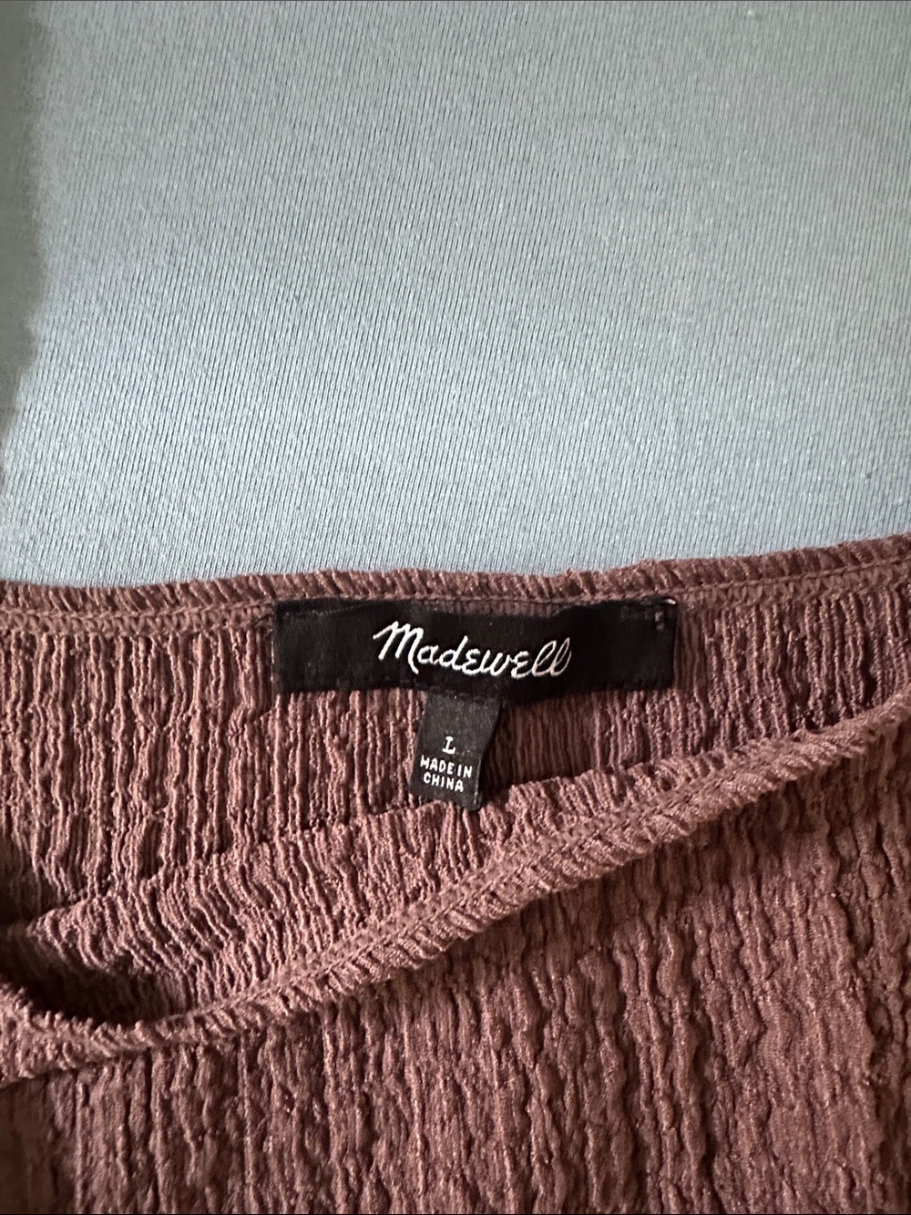 Madewell Popcorn Knit Tank Top Fig | Textured Summer Layering Top | Size Large - Picture 3 of 3